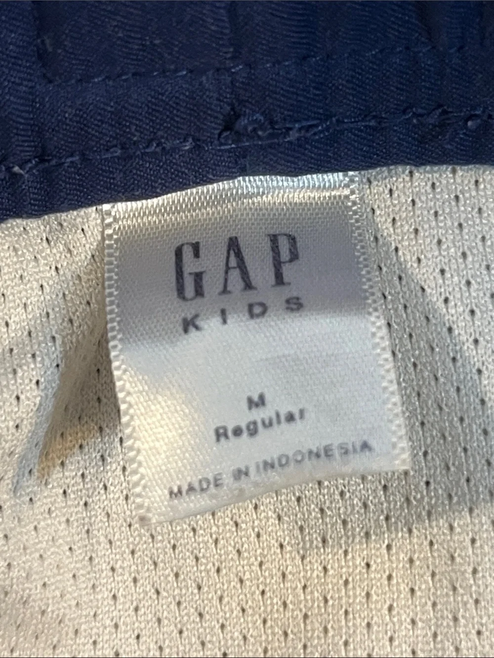 GAP Navy & White Shark Print Swim Shorts with Neon Drawstring